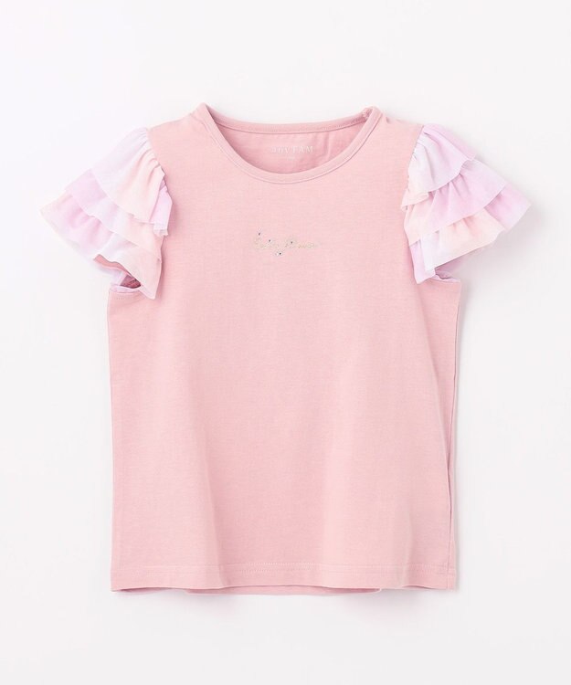 ANY KIDS 接触冷感 レインボーチュール Tシャツ ピンク