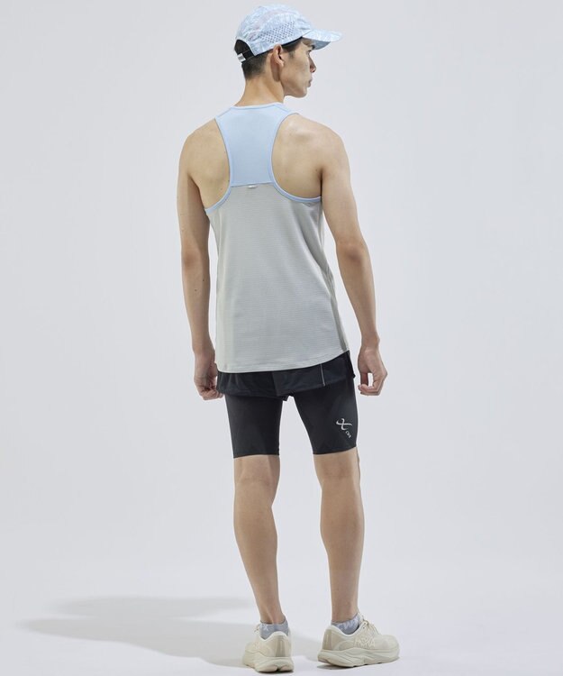 CW-X 【UNISEX】 CW-X ランニングボトムス メッシュ素材 風通りがよい スポーツウェア 2分丈 ユニセックス DHR362 /ワコール ブラック