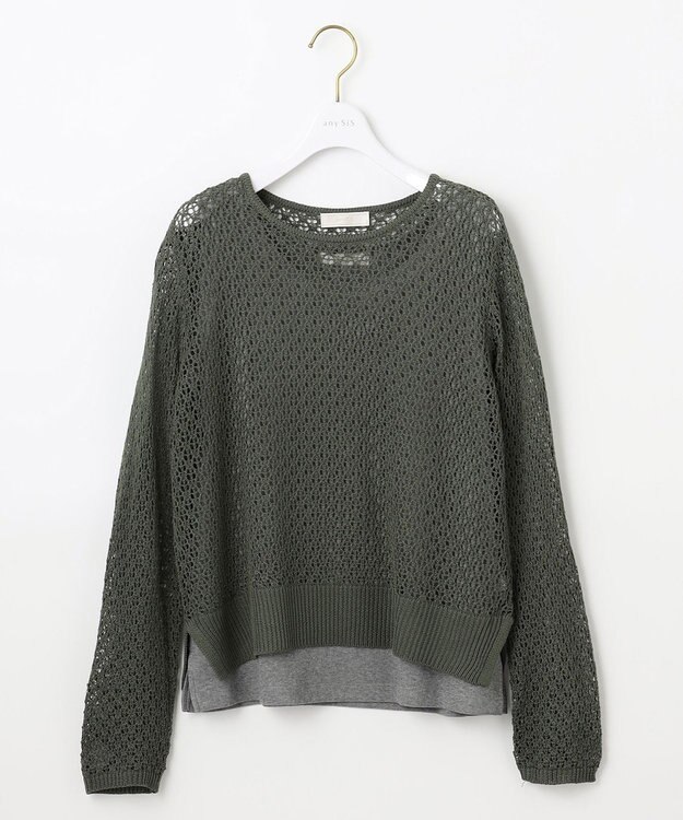 ANY SIS 【2SET】メッシュニット セット カーキ