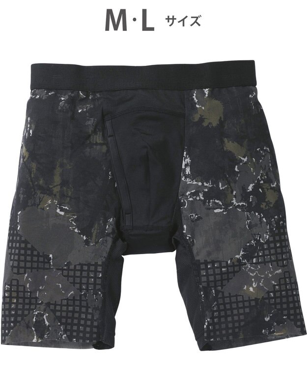 WACOAL MEN 【クロスウォーカー】 はいて歩いてカロリー消費アップをめざそう！ ムレ軽減設計 ロング丈 前開き GX6006 /ブロス バイ ワコールメン カラシ