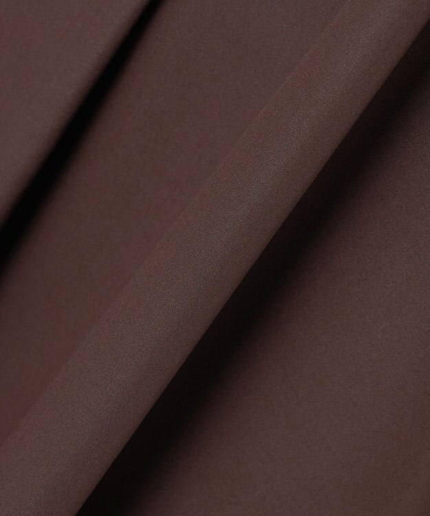 23区 【R(アール)】ルミナスコットン フロントフリル ワンピース ダークブラウン系