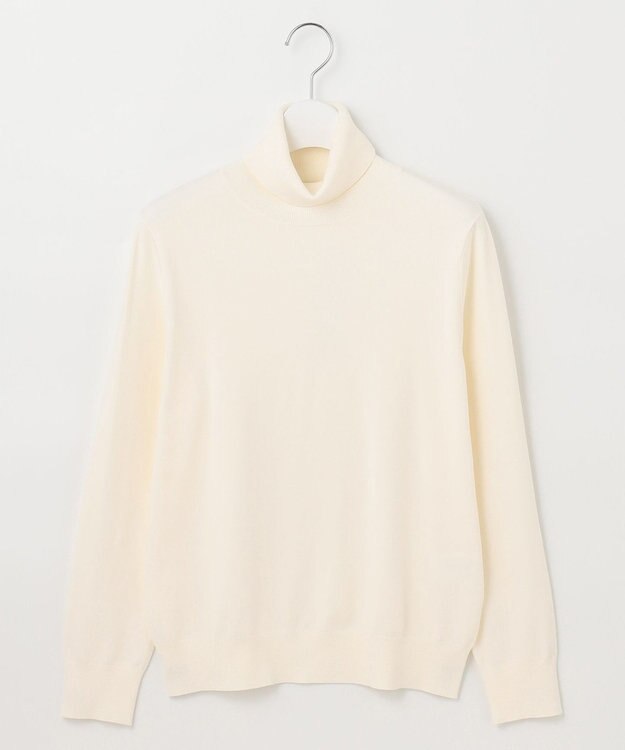 J.PRESS LADIES 【洗える】PRINCE タートルネック ニット ホワイト系