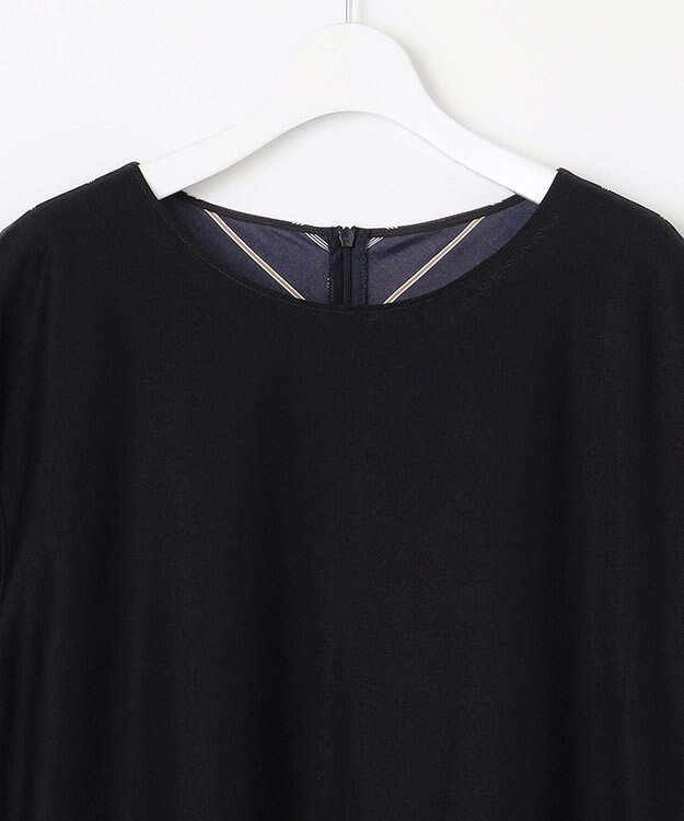 自由区 【洗える】コンビネーションシャーティング ワンピース ネイビー系1