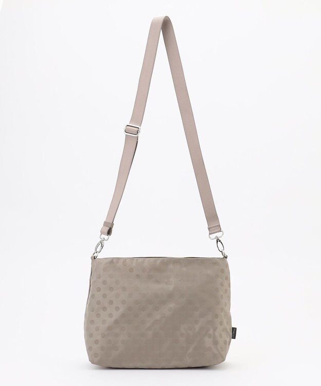Y'SACCS ドットジャガードポーチ付きトートバッグ ライトグレー