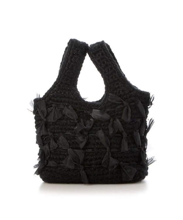 UNBILLION カカトゥ kakatoo / リボンモヘアクロッシェバッグ ブラック