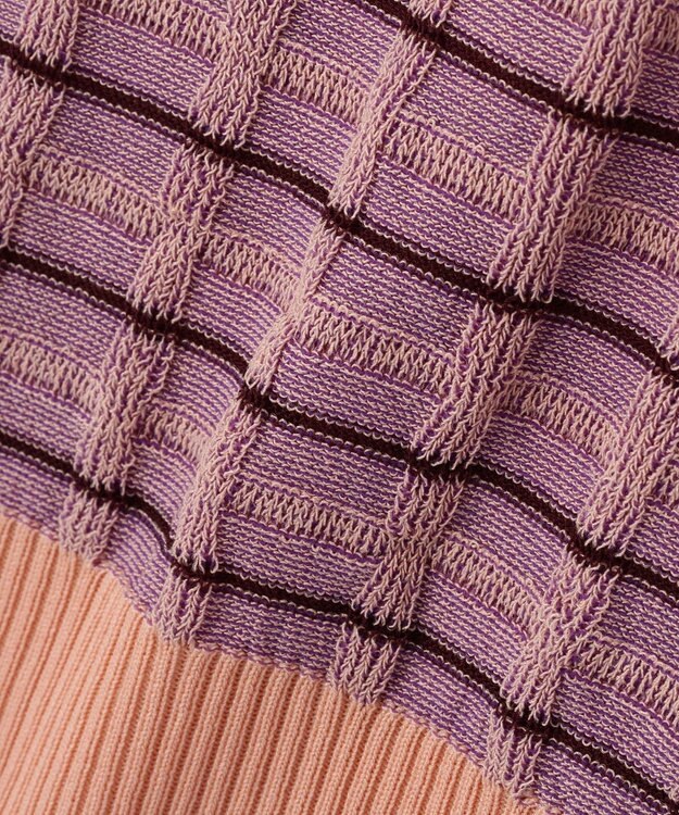 CRAFT STANDARD BOUTIQUE リンクスチェックニットベスト Purple