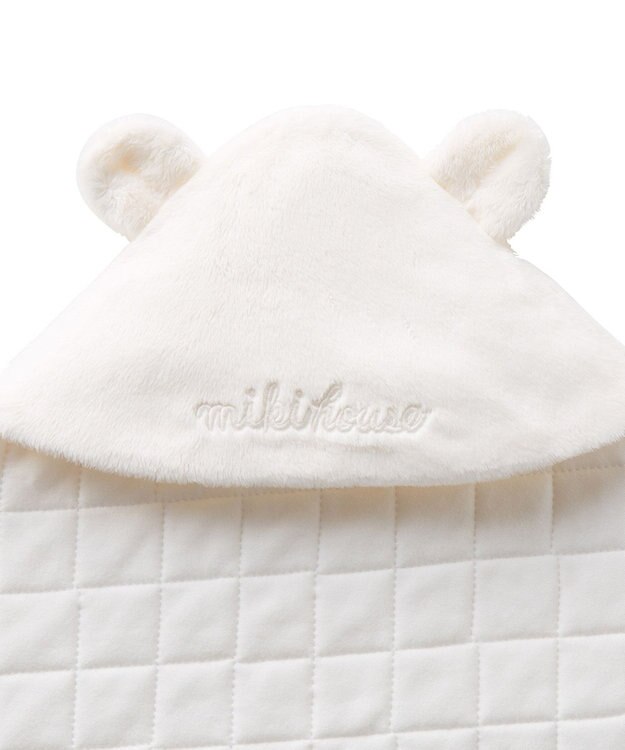 MIKI HOUSE HOT BISCUITS 【ミキハウス】 マイクロファー アフガン 白