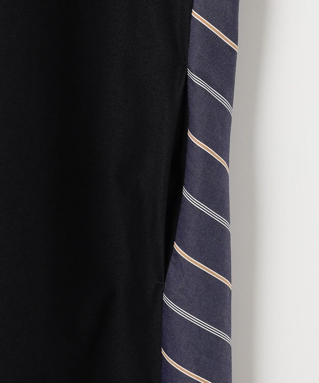 自由区 【洗える】コンビネーションシャーティング ワンピース ネイビー系1