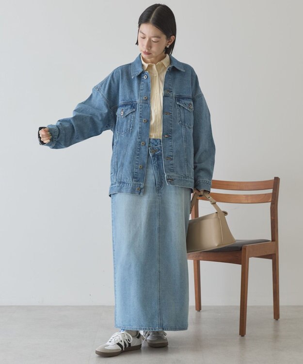 AMERICAN HOLIC リメイクデザインスカート Light Indigo