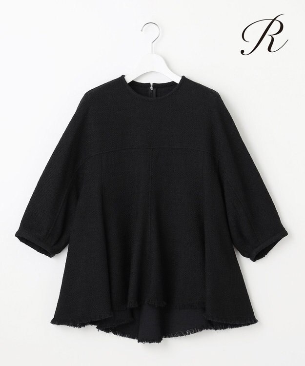 23区 【R(アール)】プリペラツイード ブラウス ブラック系