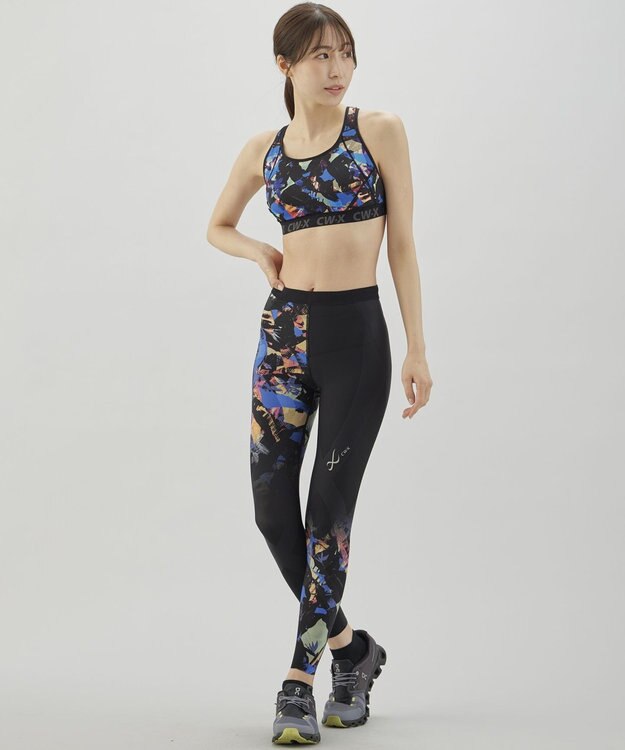 CW-X 【WOMEN】 スポーツタイツ 下半身フルサポート ジェネレーターモデル2.0 吸汗速乾 抗菌防臭 HZY399 /ワコール グレイッシュブルー