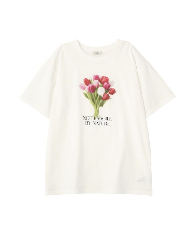 earth music&ecology アソートプリントＴシャツ Off White