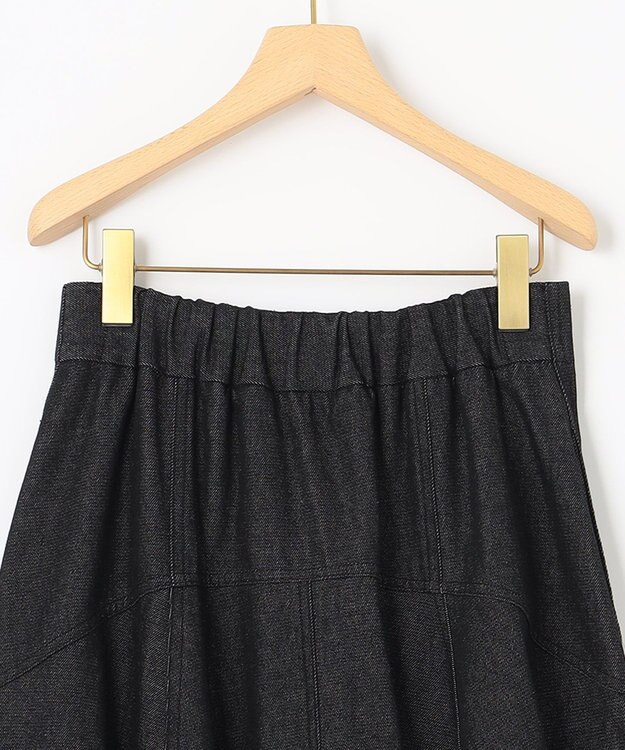 組曲 L 【組曲×setsuko sagittaire】ストレッチデニムスカート ブラック系