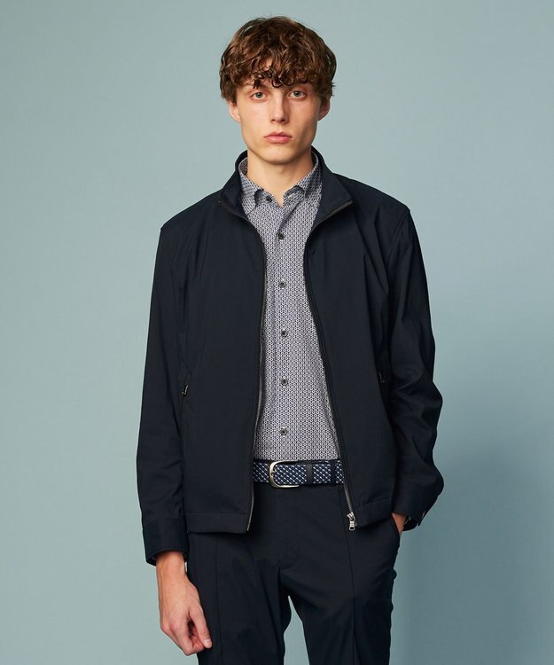 JOSEPH ABBOUD 【キングサイズ・ポケッタブル/ハイパワーストレッチ/Eco 撥水】アクティブレジャー ショート ブルゾン ダルブルー系