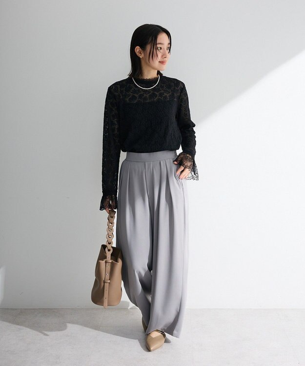 Green Parks 総レースプルオーバー Black