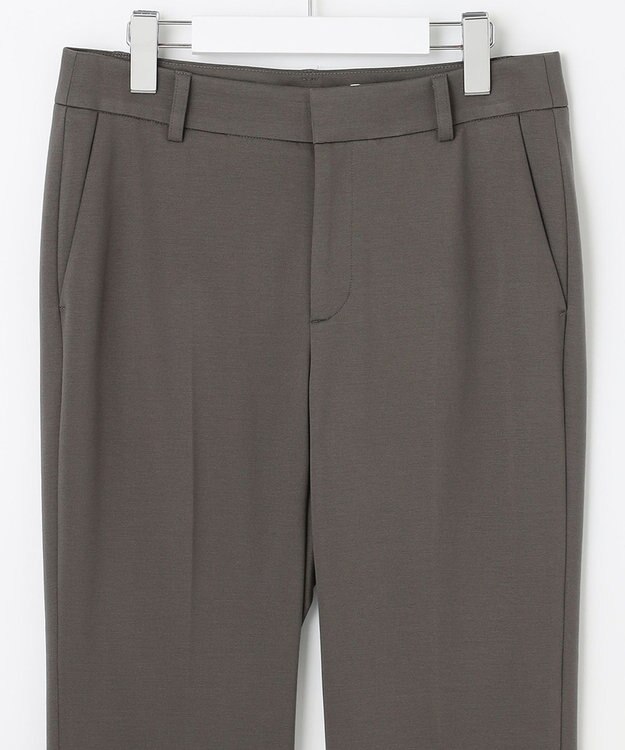 自由区 L 【洗える】WASHABLEPONTE テーパードパンツ カーキ系