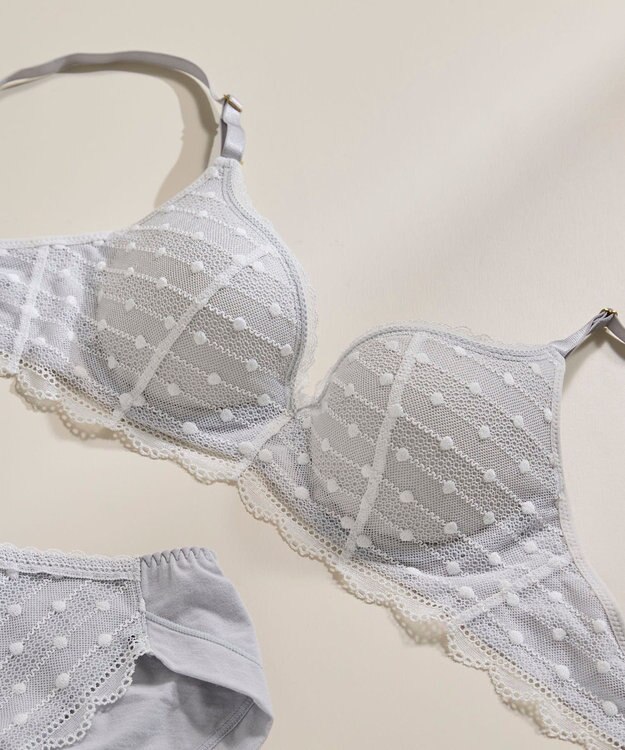 une nana cool 【リニューアル】 しなやかにフィット ポルカドットモールド 3/4カップブラ