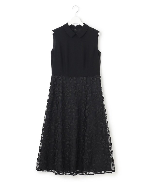 23区 【APPLAUDIR】バッグサテンストレッチ ドレス ブラック系