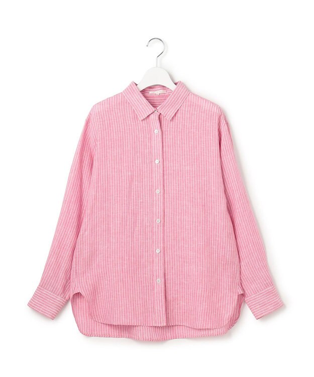 23区 【先行予約】LIBECOリネン ベーシック シャツ ピンク系