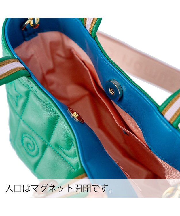 tsumori chisato CARRY ネコキルティング ショルダーバッグ 2way ミニバッグ ハンドバッグ グリーン