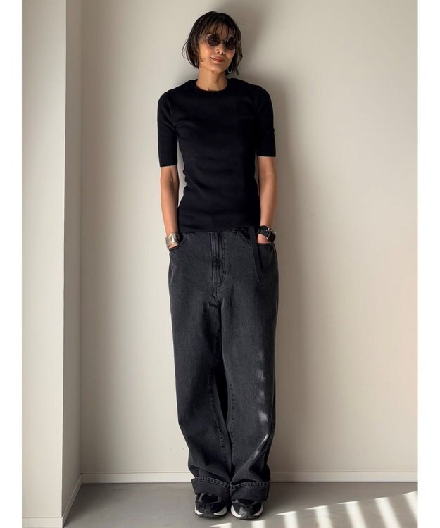 SHISHIKUI Dad / BALCK ブラック ワイドデニムパンツ Dad / BALCK – SHISHIKUI