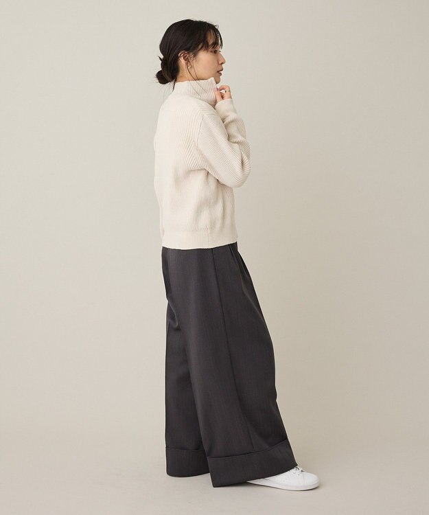 CRAFT STANDARD BOUTIQUE ミニモールハーフジップニットプルオーバー Off White