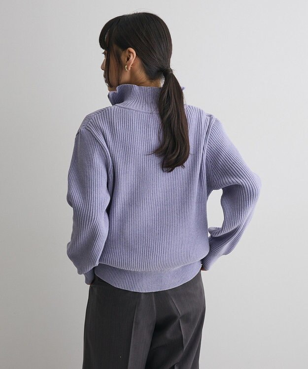 CRAFT STANDARD BOUTIQUE ミニモールハーフジップニットプルオーバー Grayish Blue