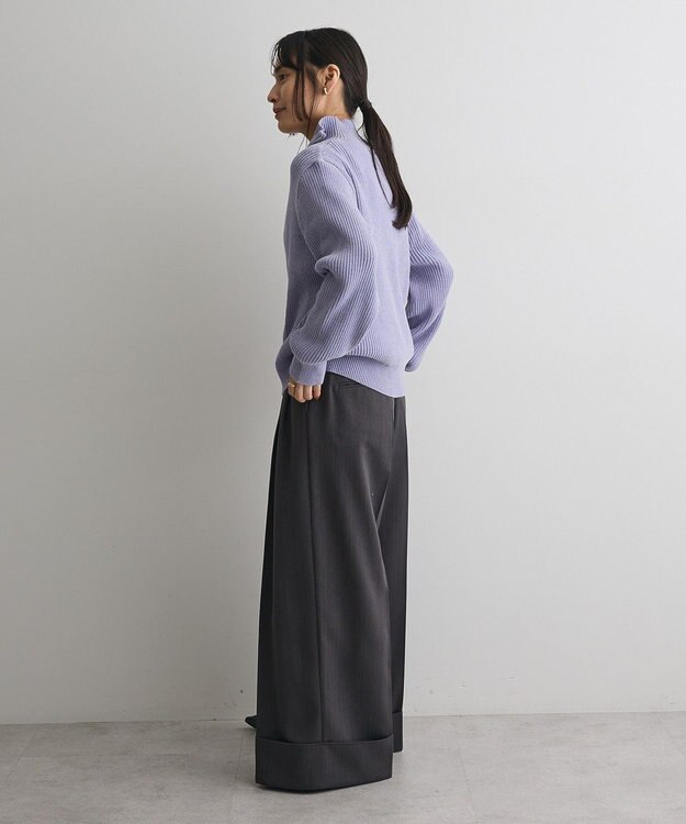 CRAFT STANDARD BOUTIQUE ミニモールハーフジップニットプルオーバー Grayish Blue