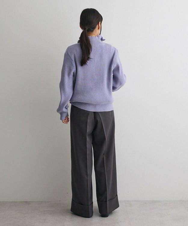 CRAFT STANDARD BOUTIQUE ミニモールハーフジップニットプルオーバー Grayish Blue