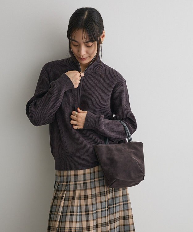 CRAFT STANDARD BOUTIQUE ミニモールハーフジップニットプルオーバー Dark Gray