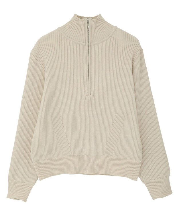 CRAFT STANDARD BOUTIQUE ミニモールハーフジップニットプルオーバー Off White
