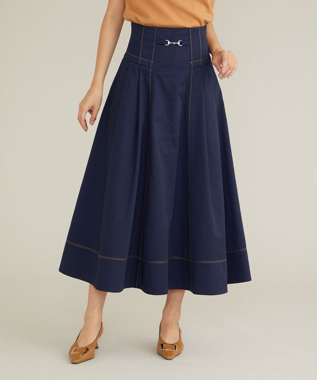 Feroux 【古畑星夏さん着用】フロントビット スカート ネイビー系