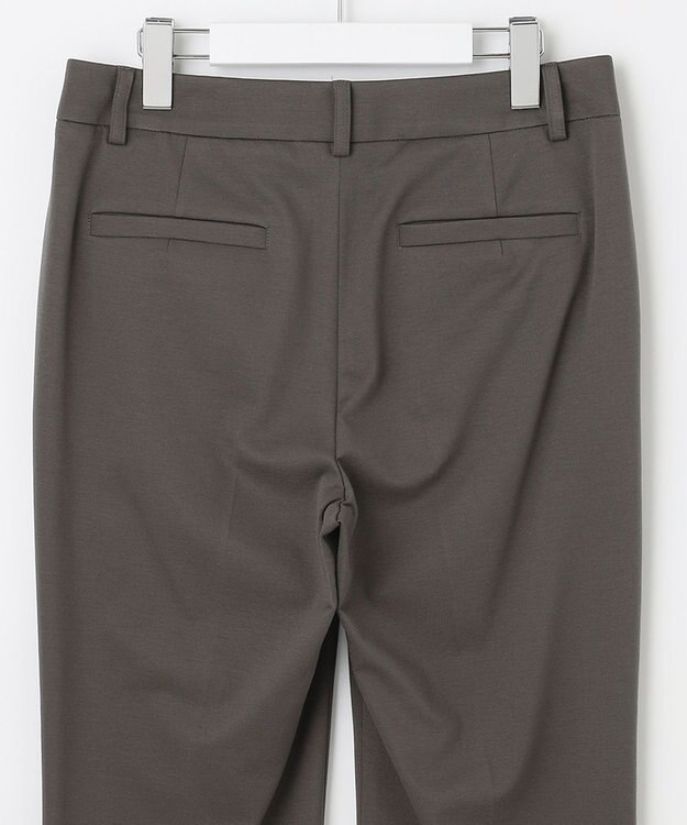 自由区 L 【洗える】WASHABLEPONTE テーパードパンツ カーキ系