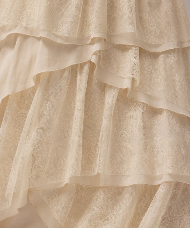 GRACE CONTINENTAL レースコンビティアードスカート キナリ