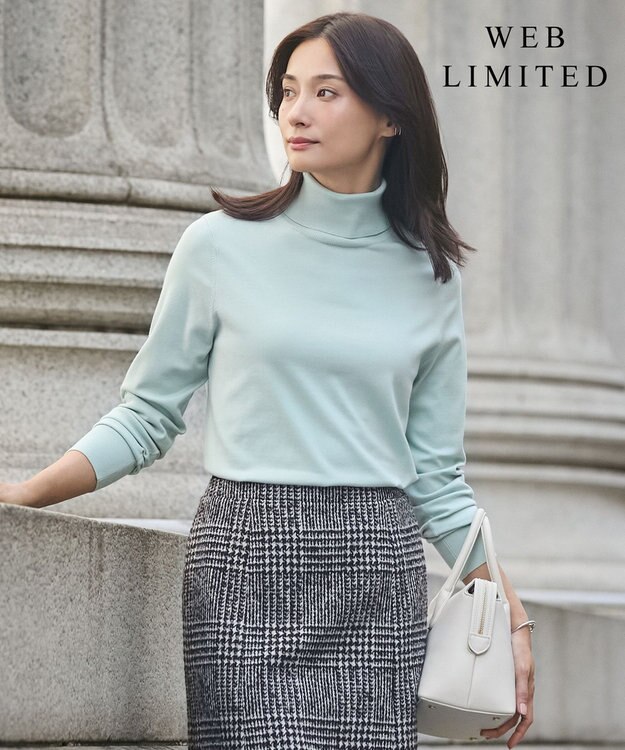 J.PRESS LADIES L 【ご好評につき新色追加！・WEB限定カラーあり・洗える】PRINCE タートルネック ニット 【WEB限定】ミント系