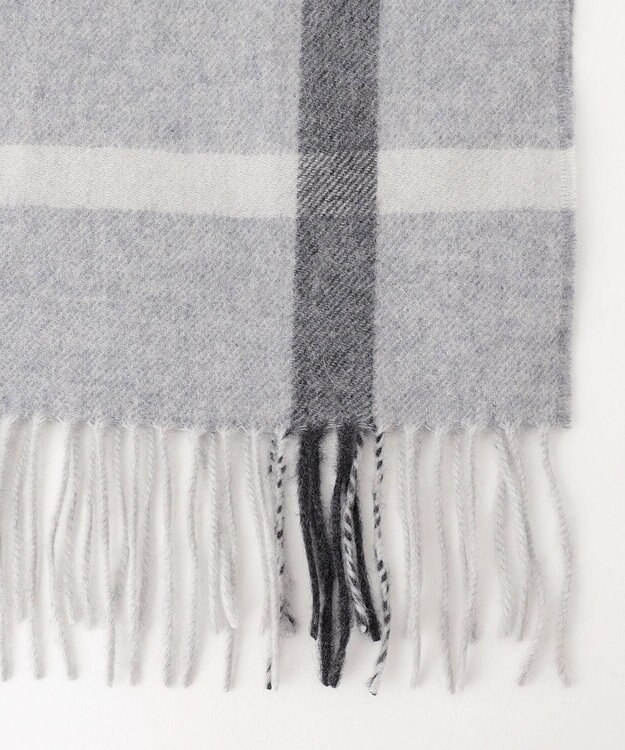 JOSEPH ABBOUD 【ピュアカシミヤ/極上の肌触り/保温性/軽量】 ピュアカシミアストール ライトグレー系4