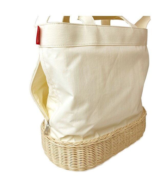 ROOTOTE 8365【サンリオ:カゴバッグ】IP.ミディアム2way.スロース.ハローキティ-A 01：アイボリー