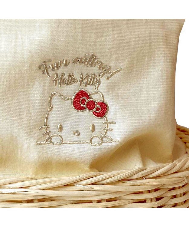 ROOTOTE 8365【サンリオ:カゴバッグ】IP.ミディアム2way.スロース.ハローキティ-A 01：アイボリー