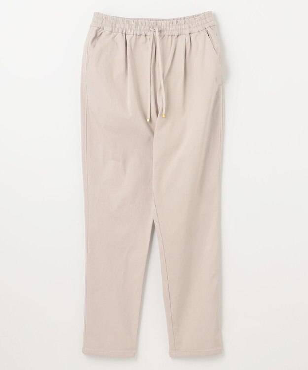 ANY L 【洗濯機可/ウエストゴム/ストレッチ/裏起毛】エブリデイベーシックテーパードパンツ ライトグレージュ