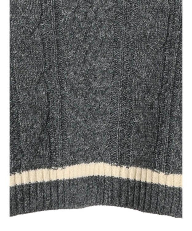 CRAFT STANDARD BOUTIQUE ２ＷＡＹケーブルニットベスト Gray