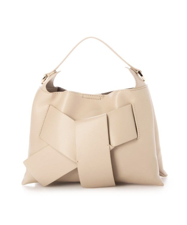 UNBILLION カシュカシュ cachecache / ビッグリボンスワローマチ2wayショルダー ベージュ