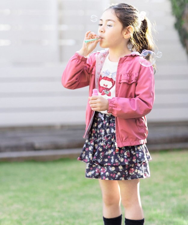 ANY KIDS 【チェリーベリーシリーズ】フルーツ フリル キュロット ネイビー系