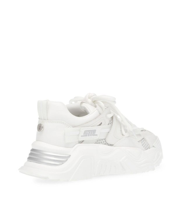 STEVE MADDEN KINGDOM ボリュームソールダブルレースアップスニーカー ホワイト