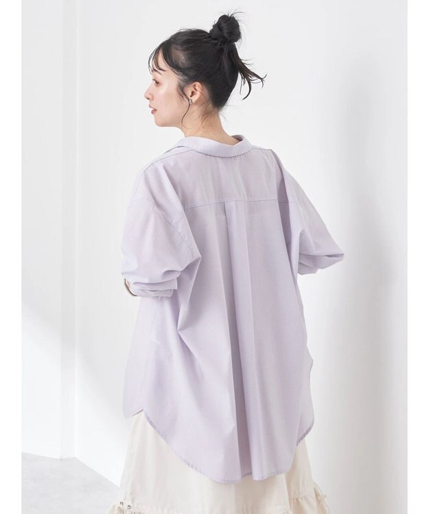 earth music&ecology ＴＲキュプラレギュラーシャツ Lavender