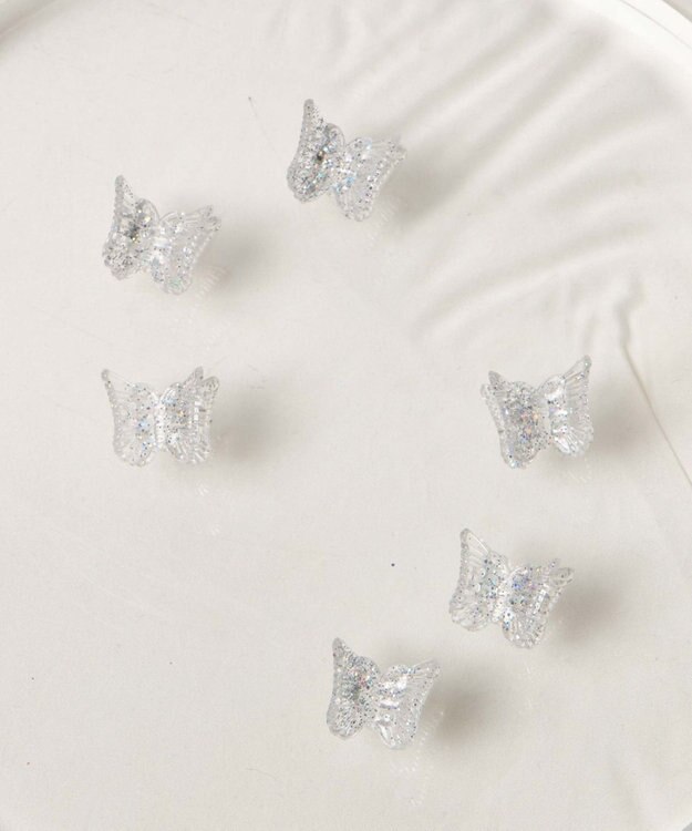 WEGO Lラメバタフライチビクリップ 柄1