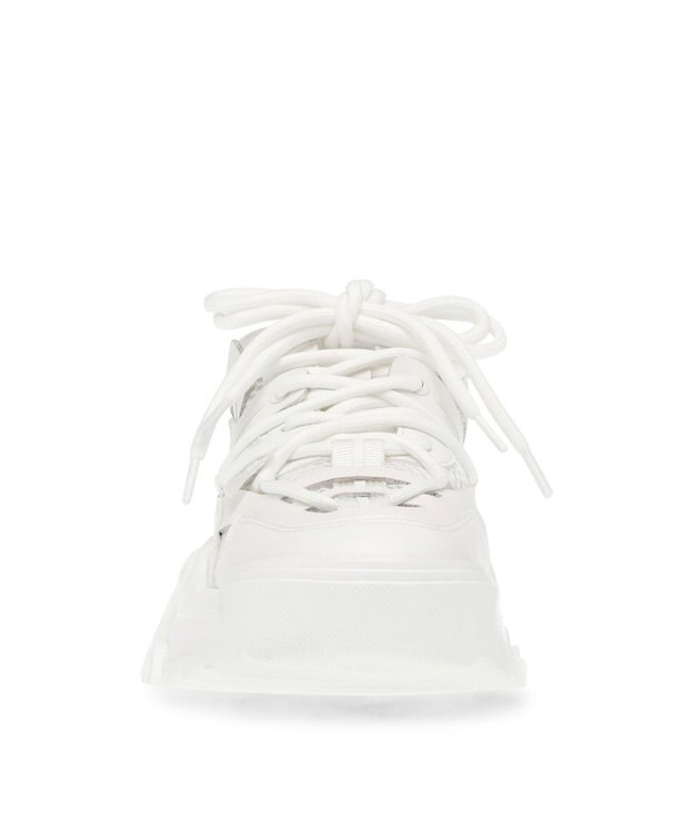 STEVE MADDEN KINGDOM ボリュームソールダブルレースアップスニーカー ホワイト