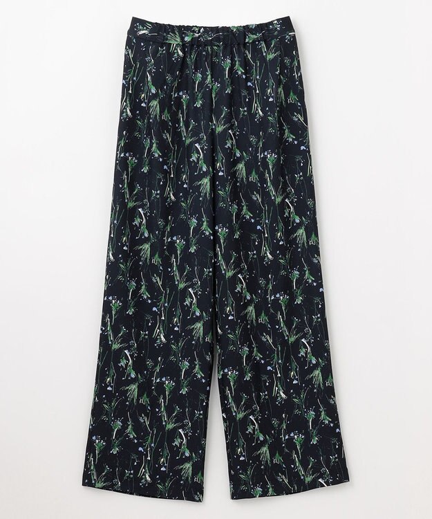 ANY L 【洗濯機可/ウエストゴム】プリントパンツ ネイビーベース