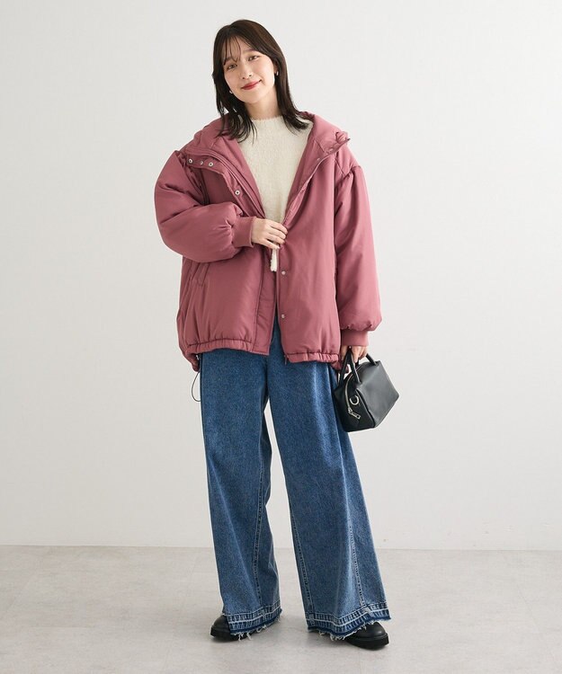 Green Parks ・Ｐｅｔｉｔ　Ｆｌｅｕｒ　ブークレワイドニット Off White