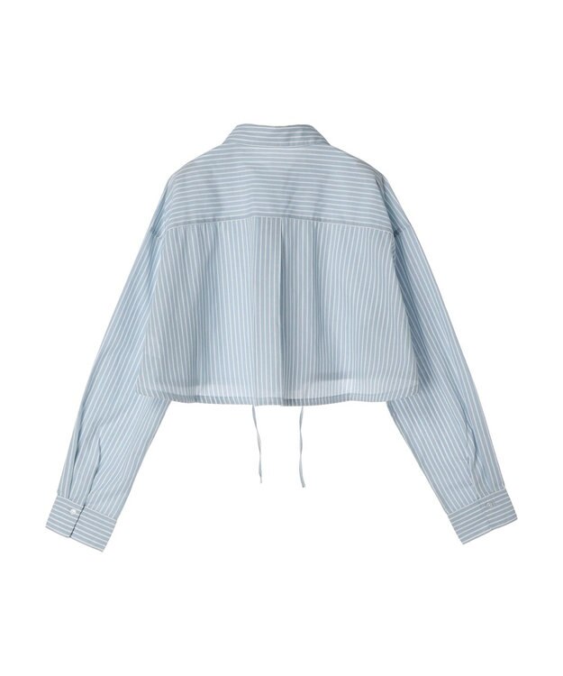 earth music&ecology ドロストヘムショートシャツ Stripe