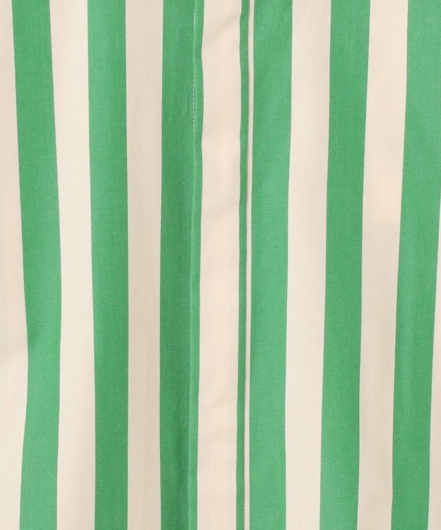 NAVE 【Nave 　洗える】ワイドストライプ ブラウス ライトグリーン系1